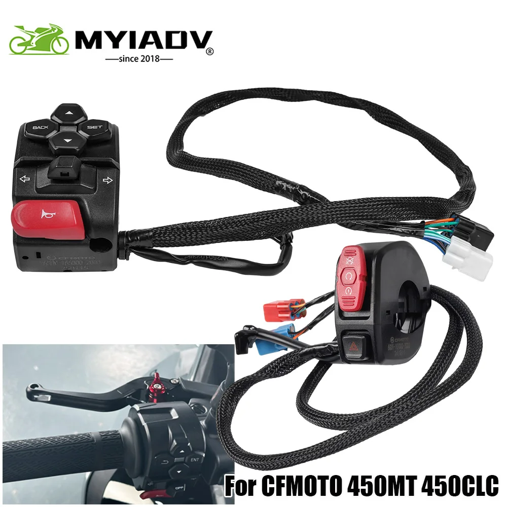 Für CFMOTO 450MT 450CLC MT450 CLC450 450MT CLC Motorrad Links und Rechts Griff Schalter Zünder Griff Scheinwerfer Taste Schalter