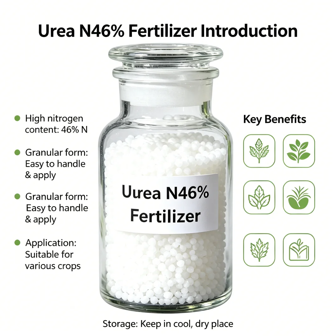 High Quality Urea N46% Fertilizer Agricultural Nitrogen Fertilizer Carbamide Fast Acting Fertilizer High Purity Carbamide