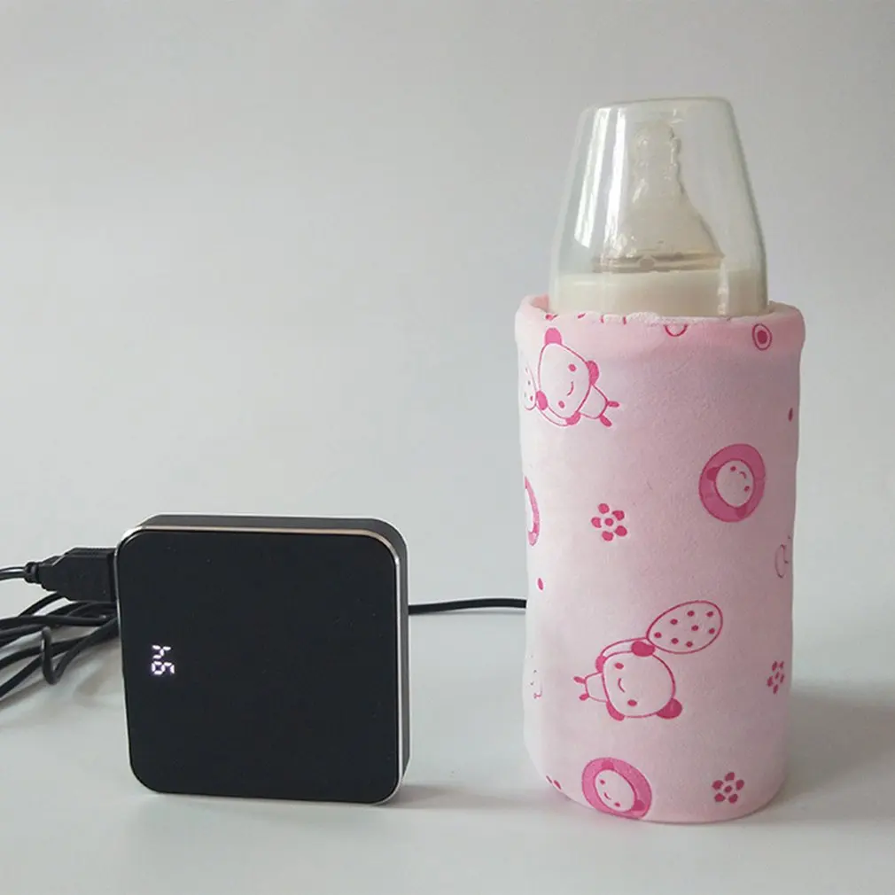 Usb Zuigfles Zak Isolatie Cover Verwarming Flessenwarmer Draagbare Baby Reizen Melk Warmer Q81A