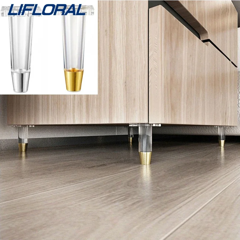 4pcs 15cm Modern Simplicity European Style Coffee Table Legs Acrylic Legs For Furniture Clear End Cabinet Support Legs Furniture