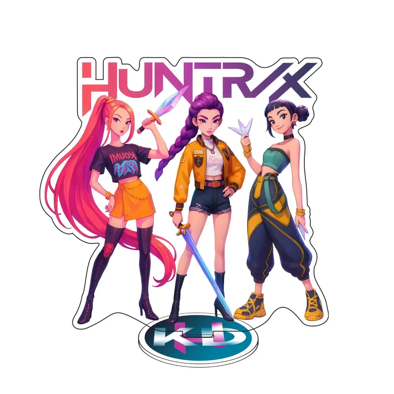 K-Pop Demon Hunters Acrylic Standing Sign Cartoon Anime Figure Peripherals Stand Model Desktop Decoration Collection Model Gifts