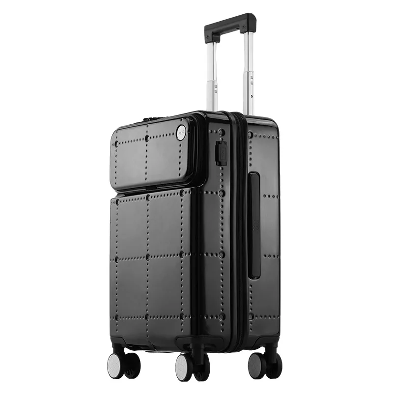 New Trolley Case Suitcase Universal Wheel High-Looking Fashion Password Travel Suitcase Front Opening Luggage Carry On Suitcase