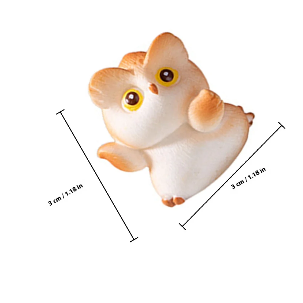 1 set mini gufo decorazione artigianale in resina vibrazione giardino micro paesaggio ornamento per desktop auto torta decorazione della casa piccolo animale