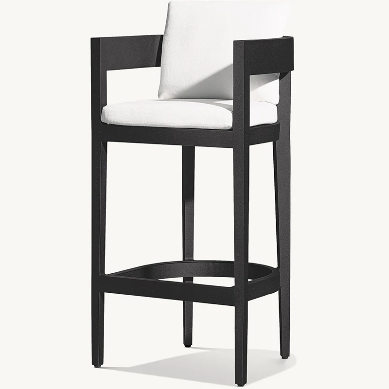 

Commercial Furniture Bar Chair for Hotel Use Rh Furniture Bar Stool High Chair Metal Modern Aluminum Alloy Outdoor Counter Stool