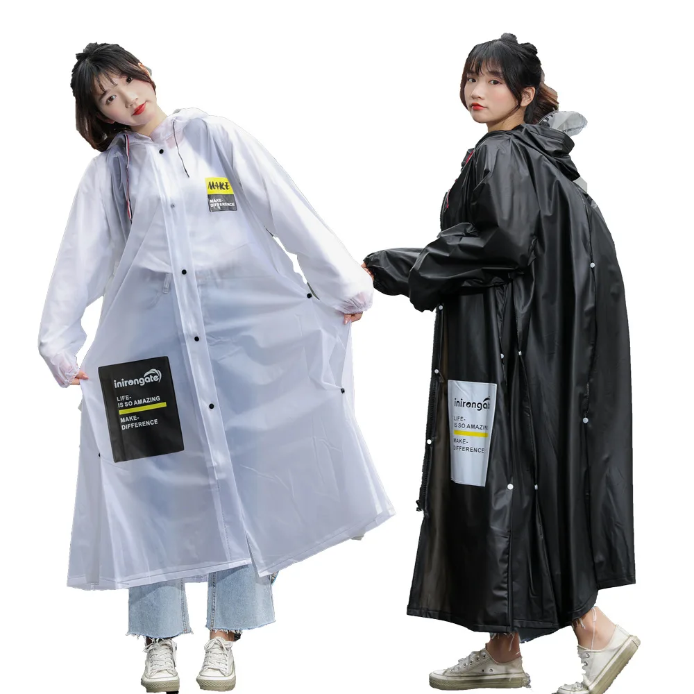 

New Four-In-One Unisex Motorcycle Vehicle Cycling Raincoat with Bag Storage Double Hood Large Size Thick Raincoat