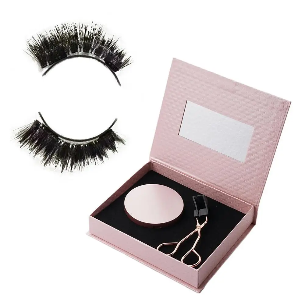 2 Pairs Magnetic EyeLashes With Magnetic Eyelash Curler False Natural Lashes 3D Cosmetics Reusable Makeup Women J2K0