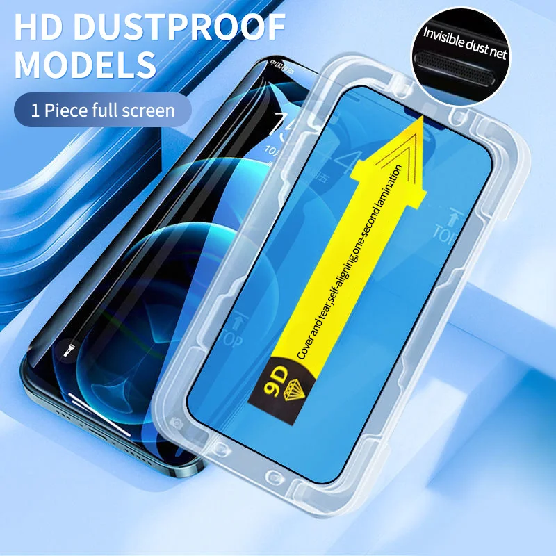 Oleophobic Coating Dust free Installation Privacy Screen Protectors For iPhone 11 15 14 16 13 Pro Max 12 Mini X XR Tempered Glas