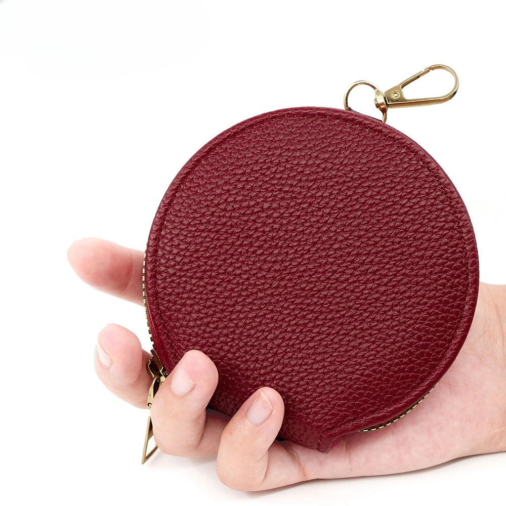 Fashion Candy Color Round Zipper Small Change Bag, Multi-functional Coin Bag, Card Bag, Key Bag.