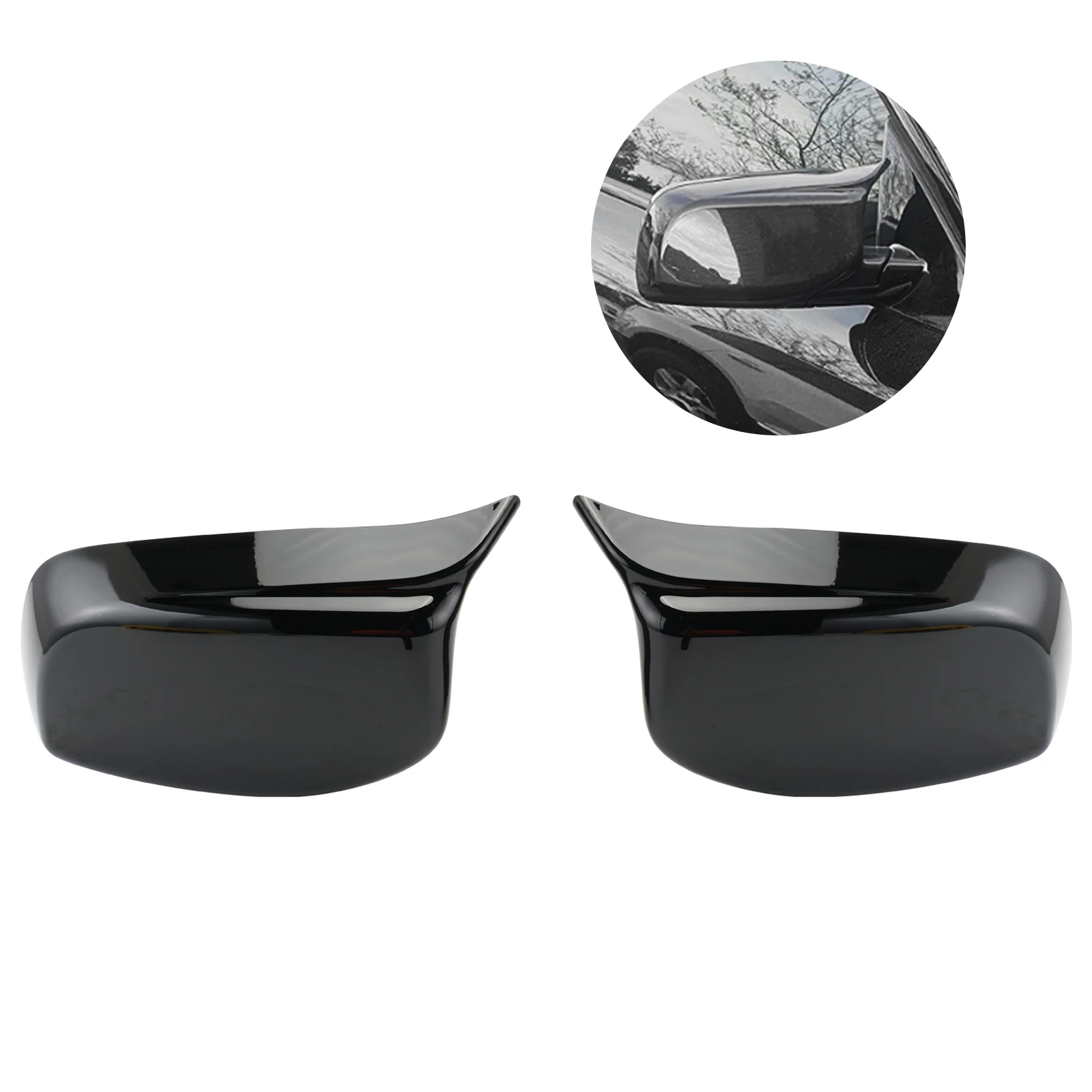 

2pcs M-Style Side Mirror Cover Cap Car Parts for BMW E60 E61 525i 530i 545i 550i 525xi 530xi E63 E64 650i 645ci 650ci 2004-2007