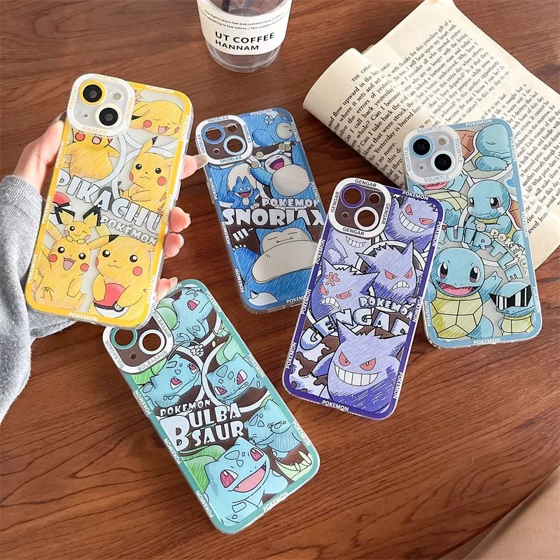 Anime Pokémons Pikachus Phone Case For OPPO Realme C67 C65 C63 C55 C53 C35 C30 C11 12 10 9 8 7 6 5 3 Pro Plus 4G 5G Transparent