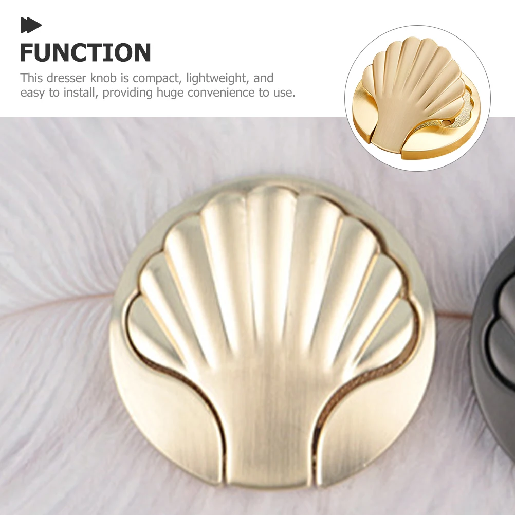 

Premium Shell Shaped Cabinet Pulls Dresser Knobs Furniture Handles Small Closet Door Hardware Decorative Drawer Fittings