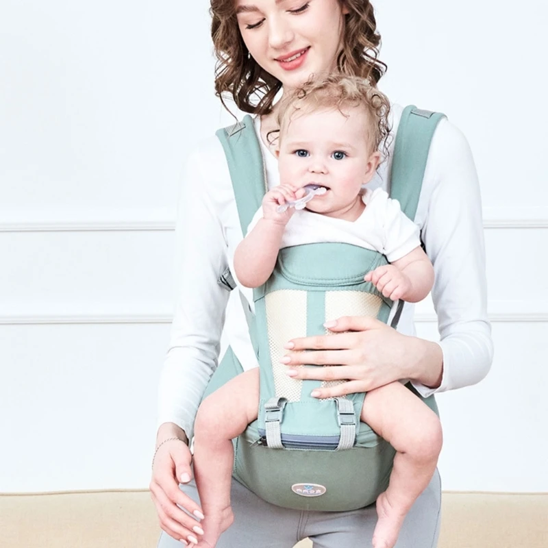 

XXFE Double Position Baby Carrying Device Front Facing & Hip Mode Breathable Wide Padded Shoulder Straps 20kg Bearing