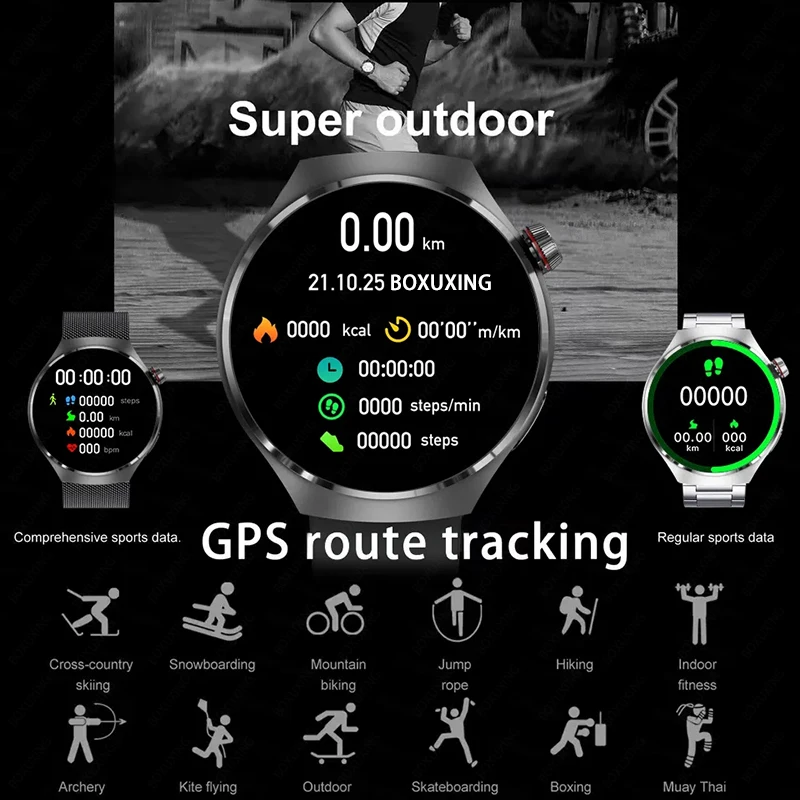 Huawei Watch 4 Pro用スマートウォッチ,1.53インチAMOLEDスクリーン,GPS, NFC,心拍数モニタリング,Bluetooth通話,IP68,防水,2022