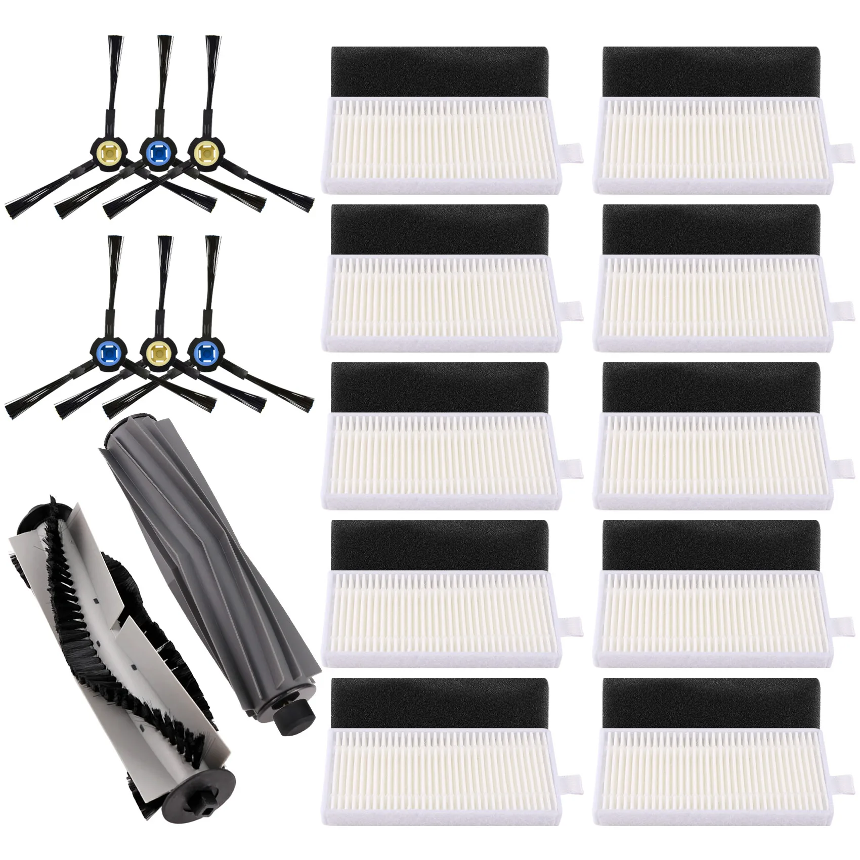 ABRG HEPA-фильтр для робота ILIFE T20s, вакуумный ролик, боковая щетка, запасные части для пылесоса