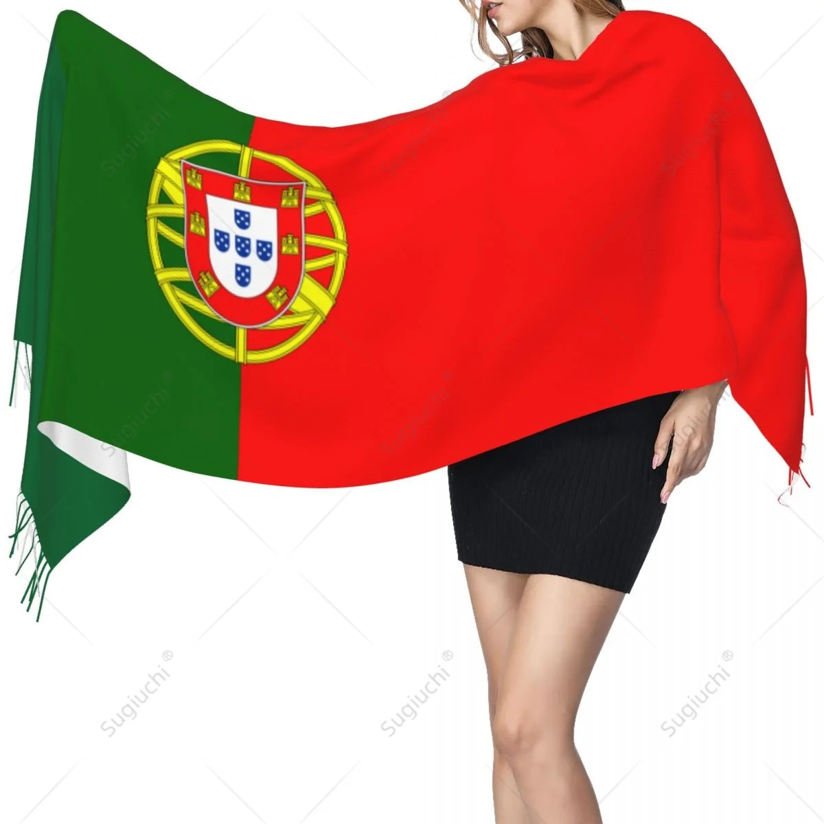 

Portugal Flag Scarf Pashmina Warm Scarves Shawl Wrap Hijab Spring Winter Multifunction Unisex