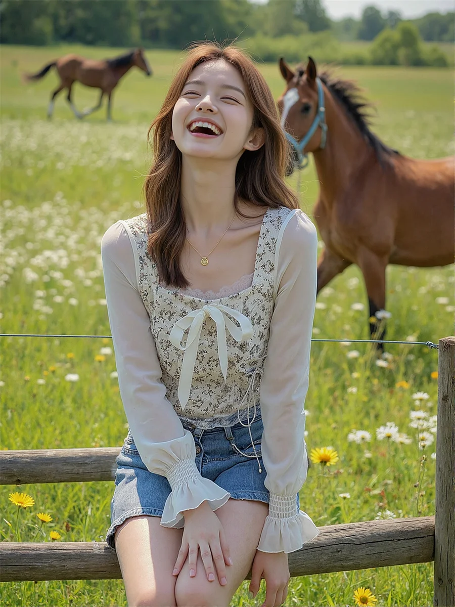 Blusas de verão femininas árvore comestível fungo algodão estilo coreano elegante feminino manga longa chiffon túnica roupas vintage branco