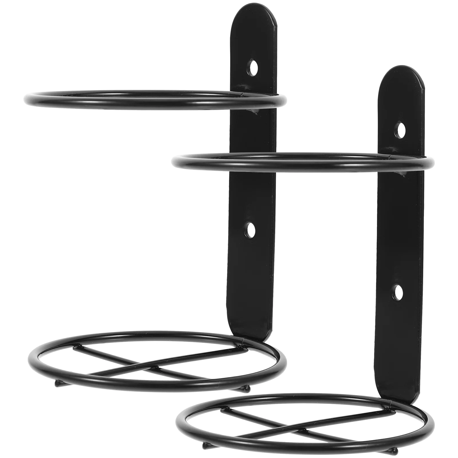 

2 Pcs Shelf Wall Mounted Rack Stand Racks for Bottles Beer Holder Black Display