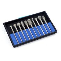 New electric Carbide rotary file Carving Polish Diamond Milling Cutter 10pcs/set Tungsten steel Grinding Head Sets Jade