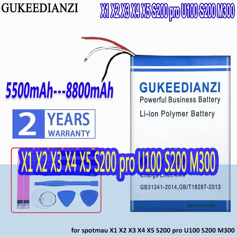 High Capacity GUKEEDIANZI Battery 5500mAh/8800mAh for spotmau S200 pro X6 M300 X1 X2 X3 X4 X5