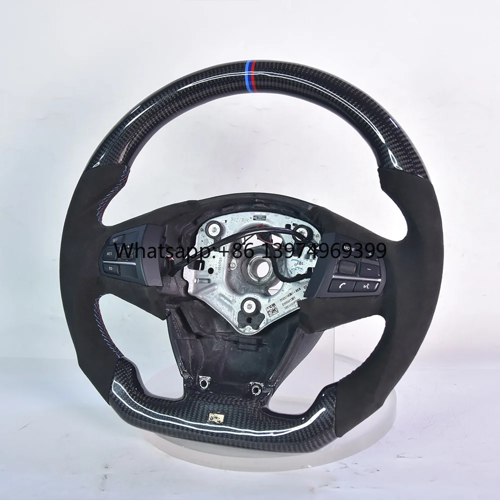 For BMW E90 E92 E8X G20 G28 G30 G38 G45 G60 G70 X3 X4 X5 X6 Mini F56 LCI Modified Forged Carbon Fiber LED Leather Steering Wheel