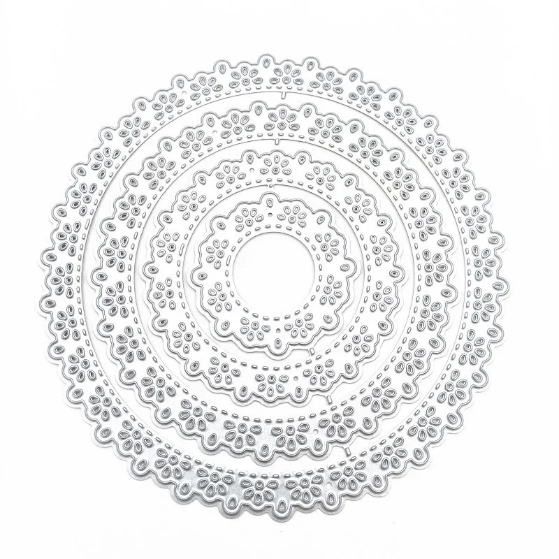 New Round Lace Curves Border Metal Cutting Dies for DIY Scrapbook Paper Cards Embossed Decorative Craft