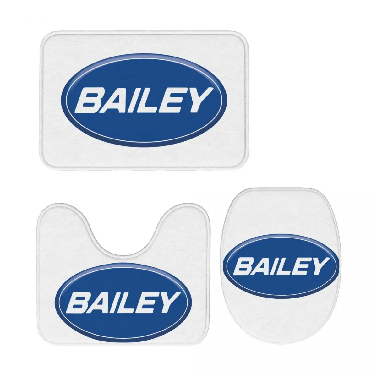 

Bailey Caravan (1) 3-х предметный коврик для ванной комнаты, набор для ванной комнаты, крышка для унитаза, домашний декор, нескользящий ковер, напольный ковер
