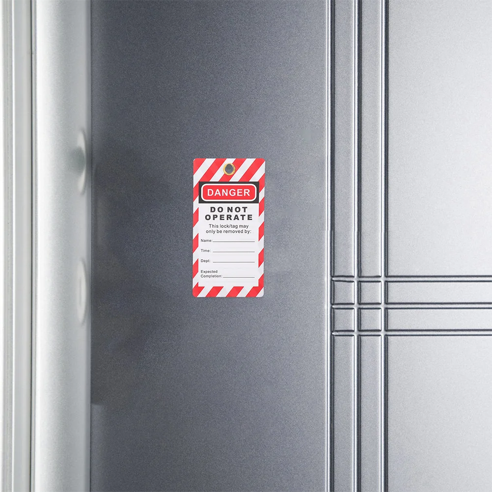 6Pcs Industrial Safety Warning Tags Lockout PVC Labels Do Not Operate Equipment Repair Warning Signs Factory Use
