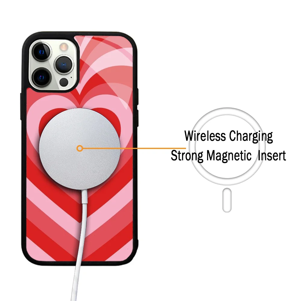 Abstract Swirl Pattern Phone Case For IPhone 11 12 13 14 15 Plus Pro Max Mirror Acrylic Cover For Magsafe Wireless Charging