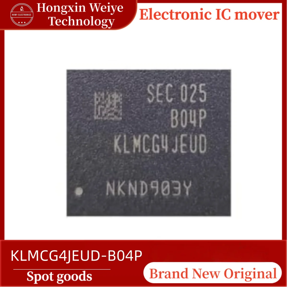 2/10 PCS KLMCG4JEUD-B04P BGA-153 EMMC Memory IC Brand New