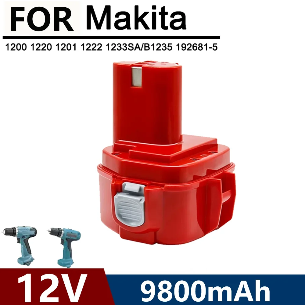 12V 9800mAh Battery For Makita PA12 Ni-Mh Battery For Makita 1200 1220 1201 1222 1233SA/B1235 192681-5 Power Tool Batteries