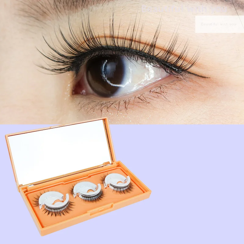 

NewGlue-free Sunflower Double Tip Wheat Comic Book Self-adhesive Light Section False Eyelashes
