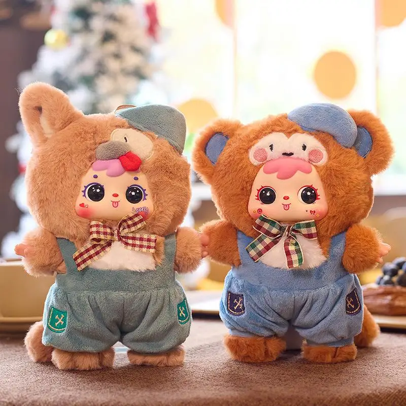Porte-clés en peluche série café Samuel Kawaii, pendentif de sac de poupée, figurines d'action en vinyle, jouets à collectionner, boîte mystère, cadeau