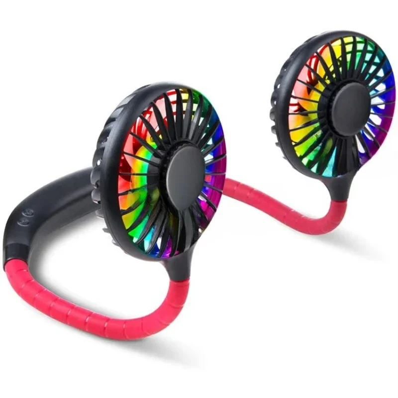 

New Adjustable Speed Neck Hanging Fan Portable Mini USB Charging Design Fan