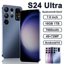 Original S24 Ultra Smartphone Qualcomm8 Gen2 16GB+1TB 7000mAh 48+72MP Dual SIM Dual Standby 5G Android14 Globalversion NFC Phone