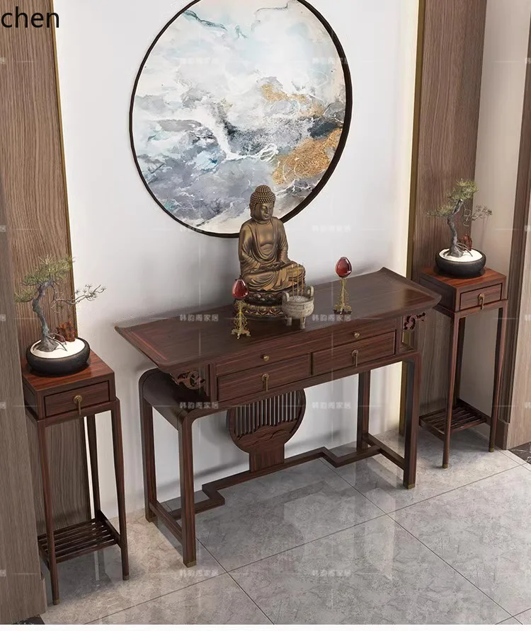 CZ New Chinese style ebony tribute table, incense box, Buddha platform, family shrine, altar, altar, God of Wealth