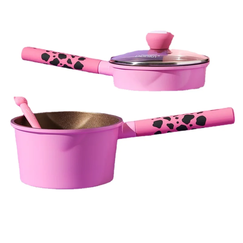 

Multi-Function Baby Cooking Pot Rice Stone Non-Stick Pot New Pink Supplementary Food Pot