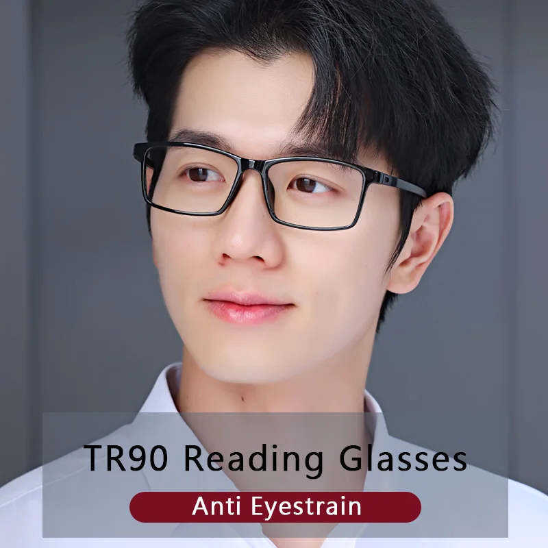 

Ultra-Thin Reading Glasses Men - Unbreakable Blue Light Blocking Computer Readers - Stay Clear Magnifying Vision
