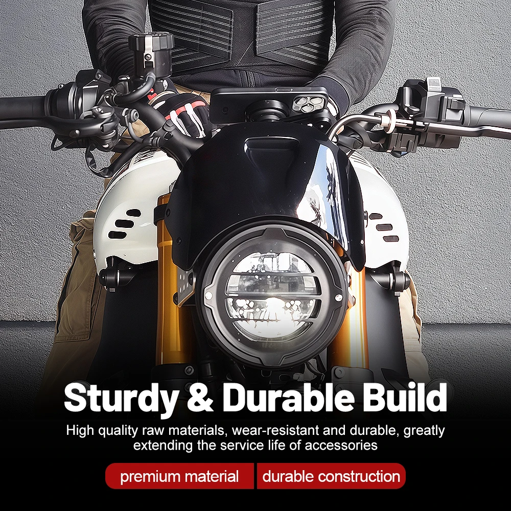 Accessories for Yamaha XSR900 Motorcycles (2022–2025): Cockpit Sun Visor, Headlight Cover, Windshield, and Windshield Protector