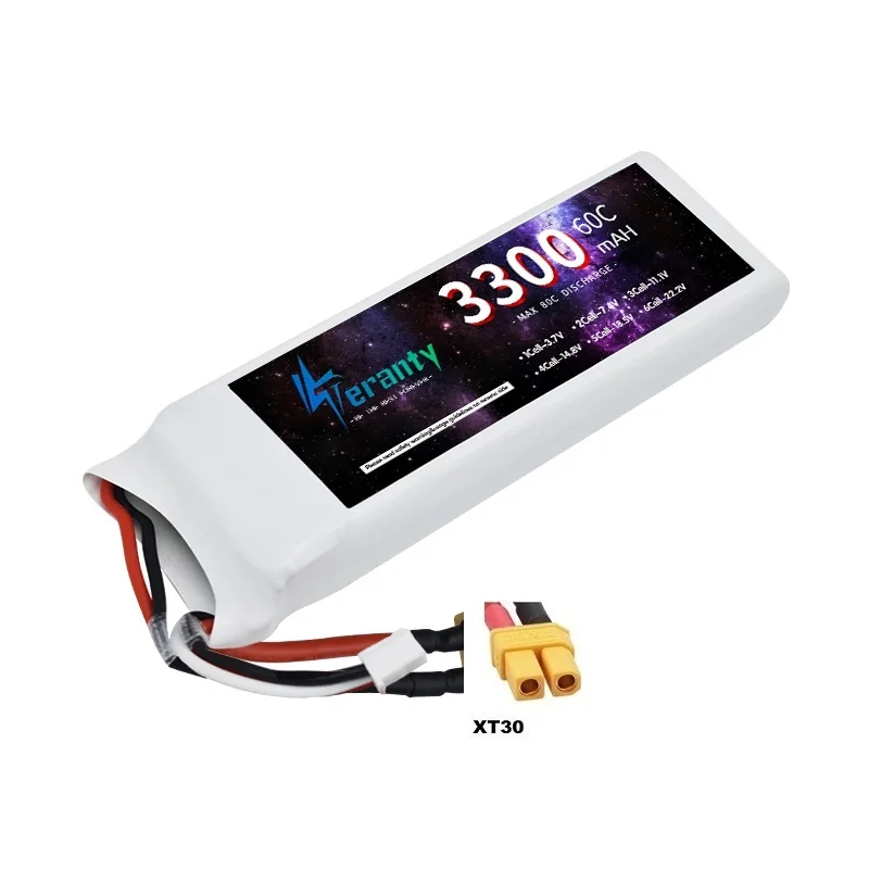 2s 3300mah 7.4V 60C LiPo Battery For RC Helicopter Aircraft Quadcopter Cars Airplane 7.4V 2S Battery With T JST XT30 XT60 Plug