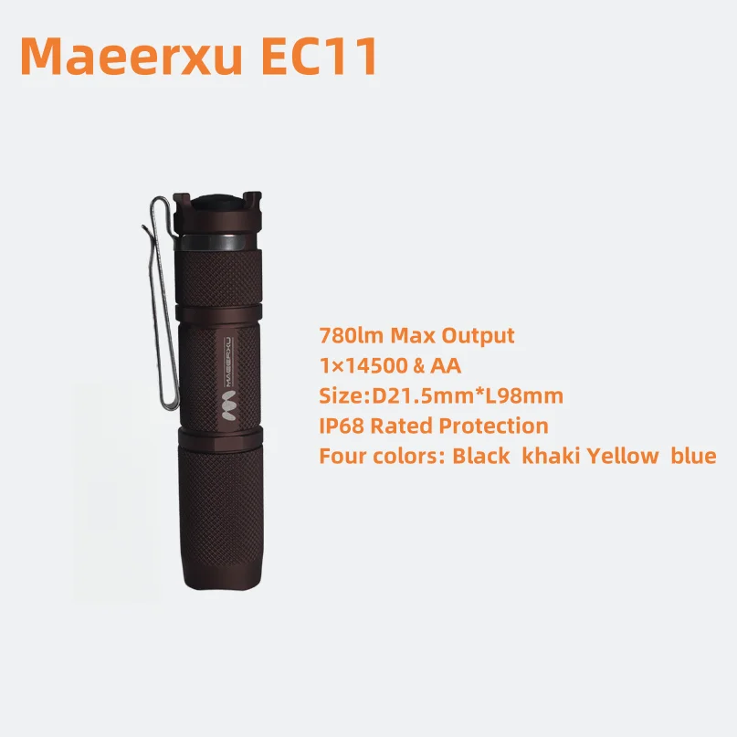 Фонарик Maeerxu EC11 14500 AA 780 люмен 150 м