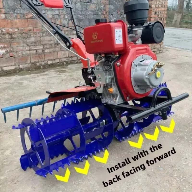 Thickened Paddy Field Wheel Anti Winding Anti Sinking Steel Drum Farm Field Raking Wheel