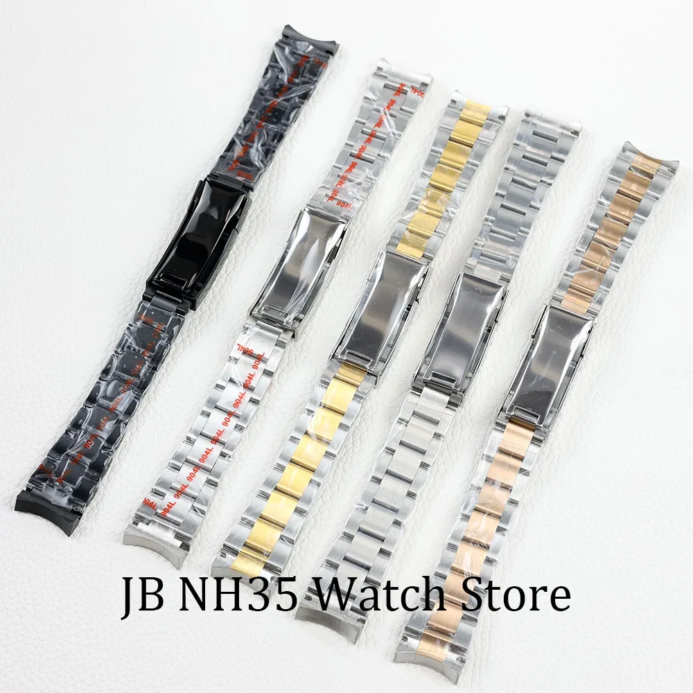 High quality 20mmWatch Band For NH35 Submariner Case Stainless Steel Watch Strap Daytona Oyster Perpetual Submariner Bracelet