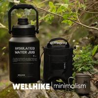 WELLHIKE 2L Portable Insulated Water Bottle Stainless Steel Training Keeps Hot Cold Water Drinking Bottle Outdoor Sports Camping
