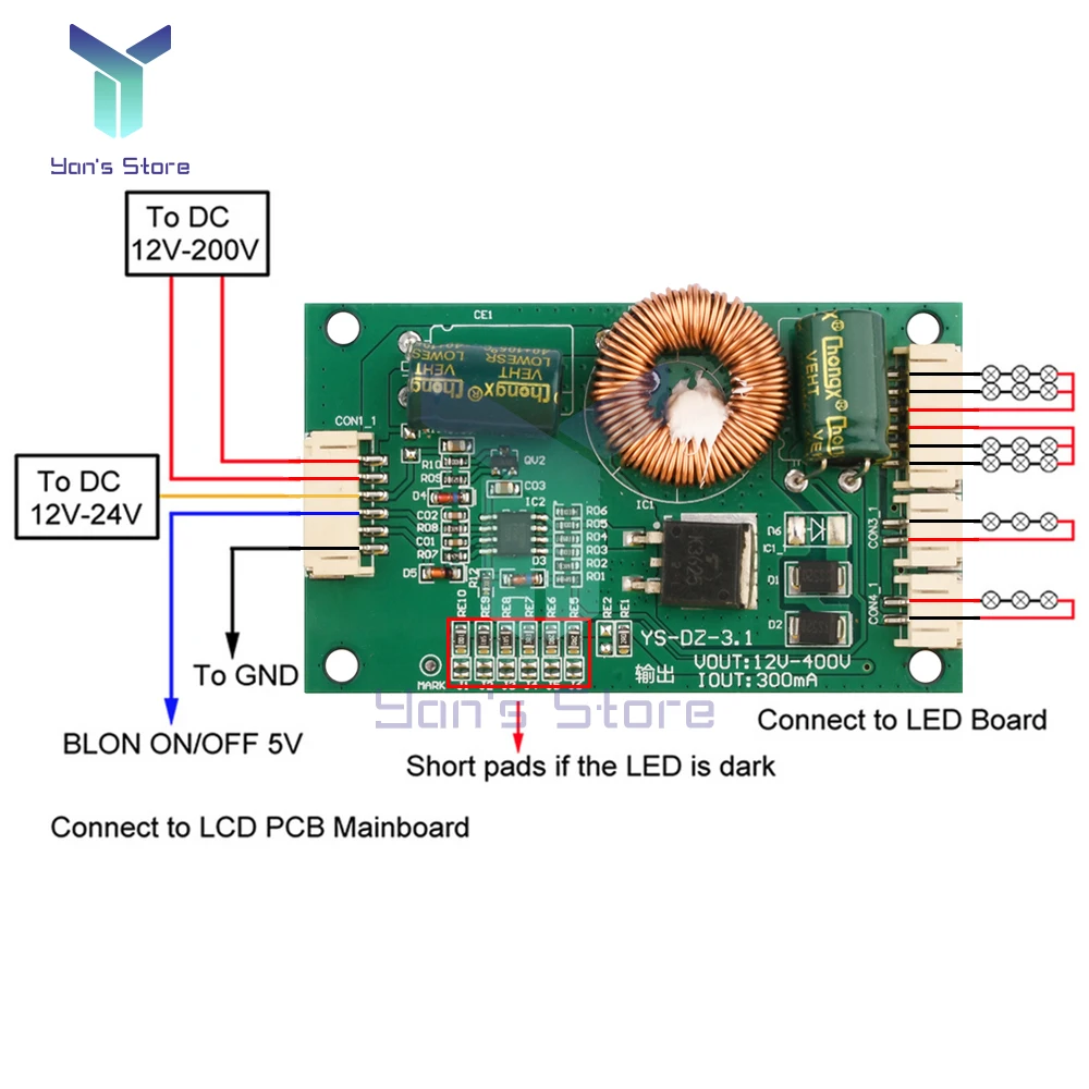 14-65 Cal podświetlenia LED płyta sterownicza telewizora LCD stały prąd podświetlenia moduł Boost DC12-200V tablica uniwersalna sterownika