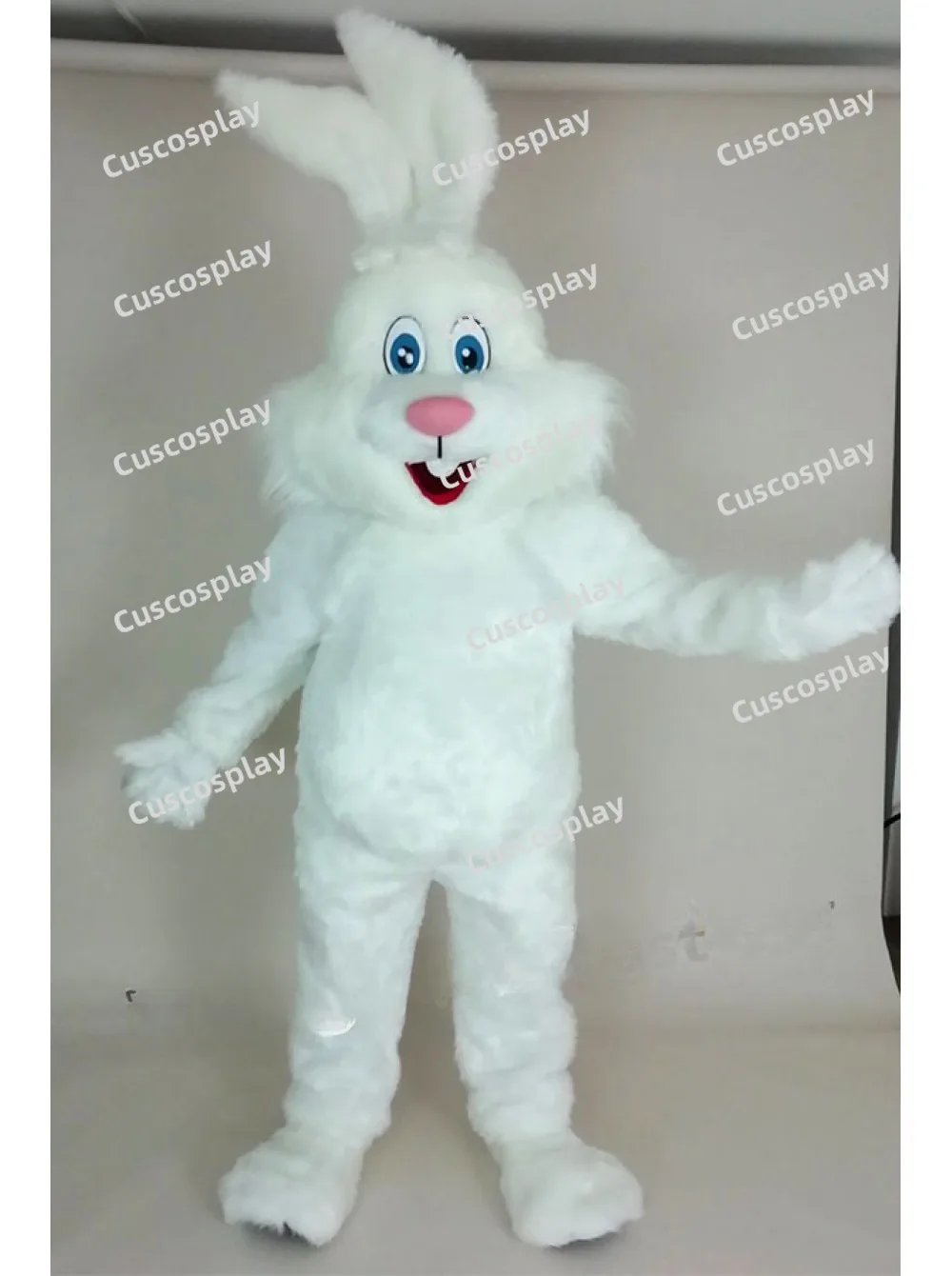 White Rabbit Easter Bunny Rabbit Cute Furry Plush Halloween Promotion Halloween Cosplay Party Dress Adult