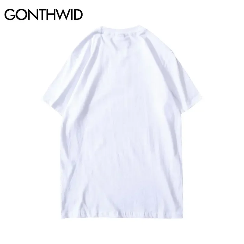 GONTHWID Creative Funny Print Short Sleeve Tees Shirts Streetwear Men Women Hip Hop Harajuku Casual Cotton Tshirts Male Fashion