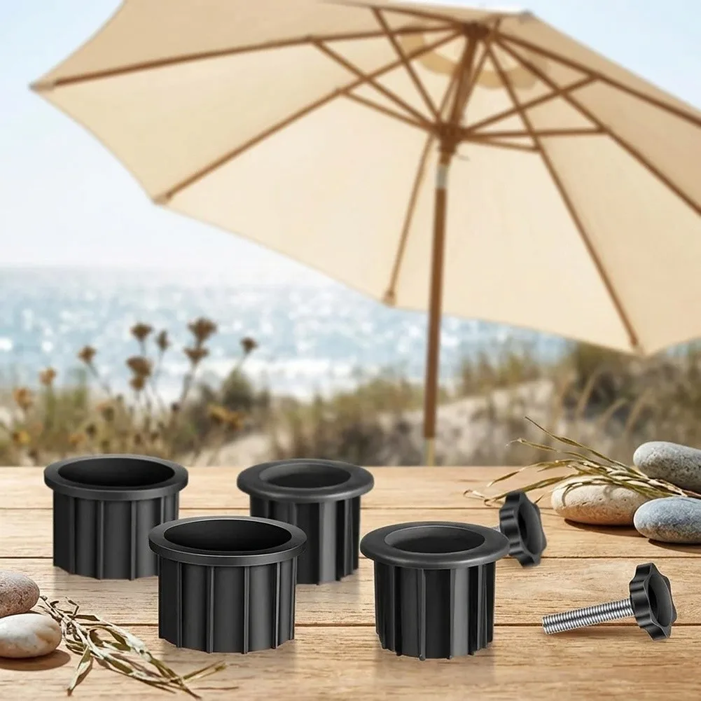 Umbrella Base Stand Hole Ring Cover Replacement Kit Includes 38mm Sleeve 48mm Sleeve Lifting Ear Screw for Stability