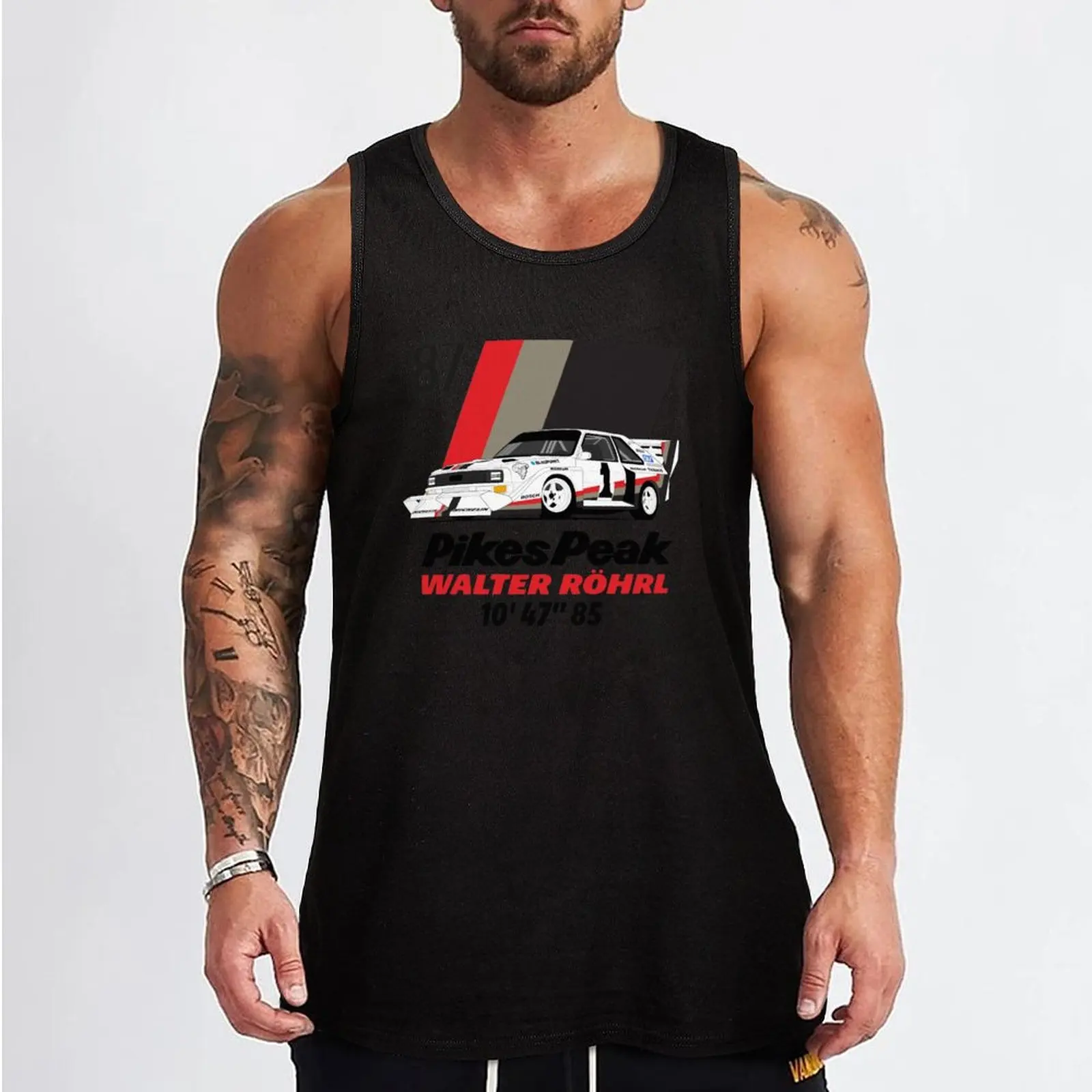 Walter Rohrl Pikes peak 87 Tank Top Sleeveless T-shirt Men's vest