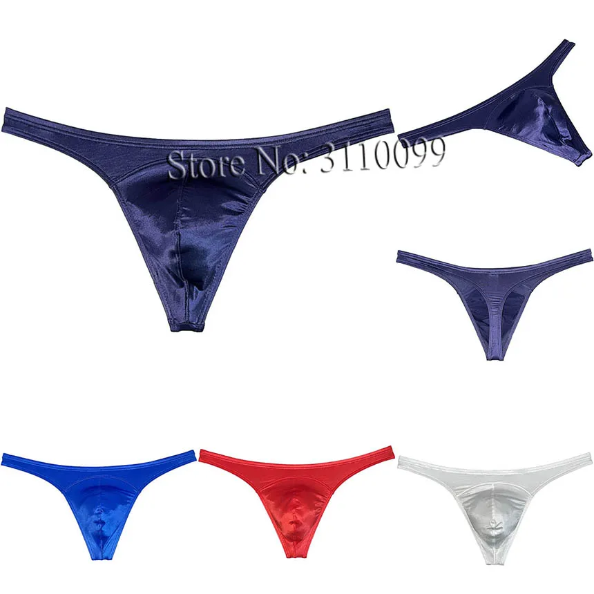 

Men's Wet Look Bikini Tanga Classic Bulge Pouch Thongs Jockstrap Underwear