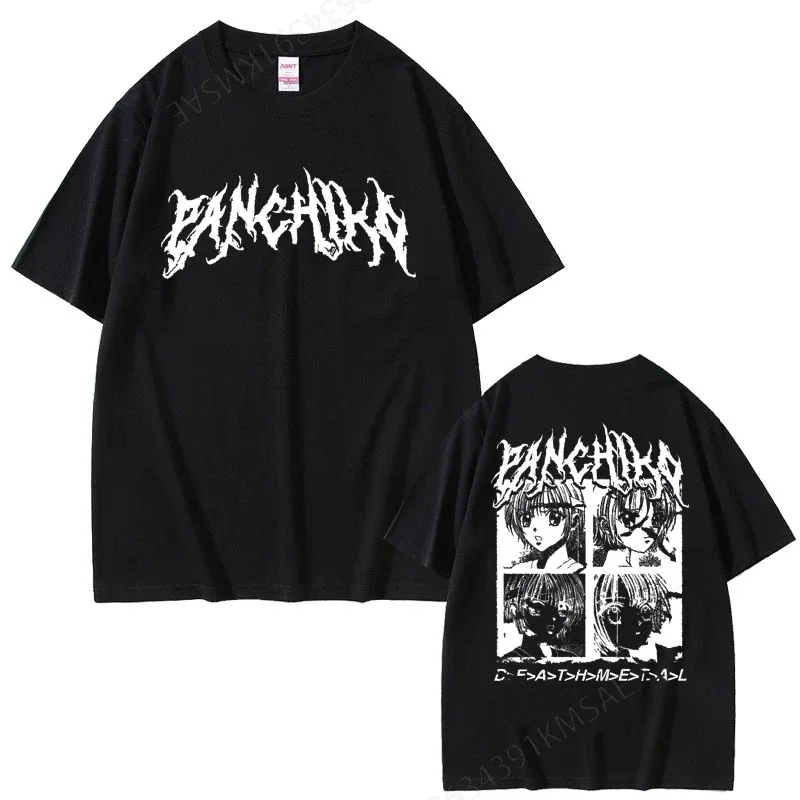 Rock Band Panchiko DEATHMETAL Album Double Sided Print T-shirt Men Women Vintage Loose Oversized Tshirt Men's Casual Cotton Tees